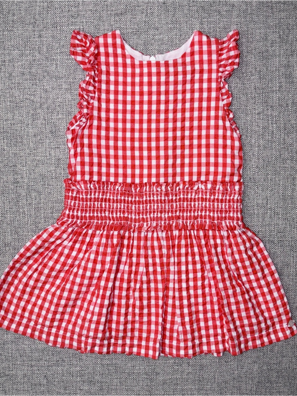 Tartine et Chocolat Red and White Gingham Girls' Casual Dress